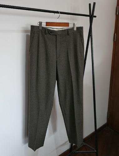 GIANFRANCO FERRE STUDIO khaki wool tailored pants MADE IN ITALY