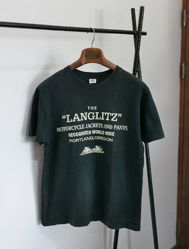 LANGLITZ motorcycle printing half t shirt