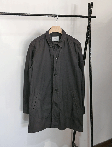 STUDIOS light black cotton single long jacket MADE IN JAPAN