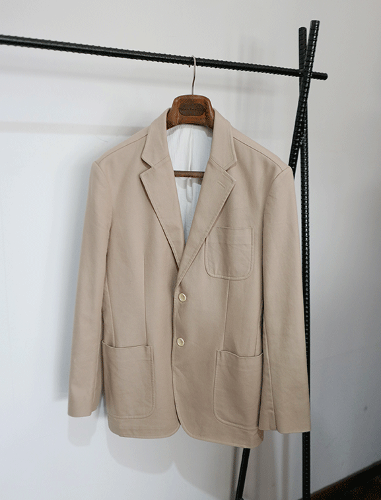LAND&#039;S END cotton tailored jacket