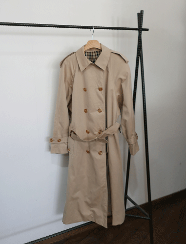 AQUASCUTUM double trench coat MADE IN ENGLAND