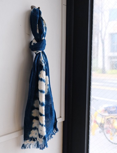 indigo cotton scarf