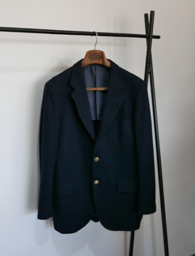 VAN dark navy wool 3b tailored jacket