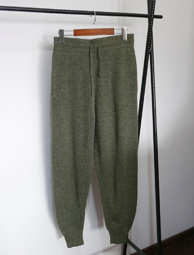 CONTRIBE khaki wool jogger pants