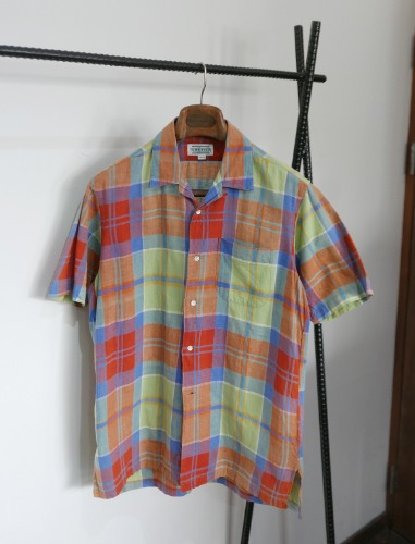 NEW YORKER cotton open collar shirt MADE IN JAPAN