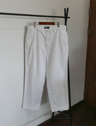 POLO RALPH LAUREN white cotton chino pants