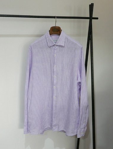 BARNEY&#039;S NEWYORK linen gingham check shirts