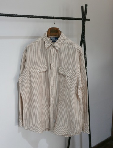 POLO RALPH LAUREN stripe linen cotton work shirts