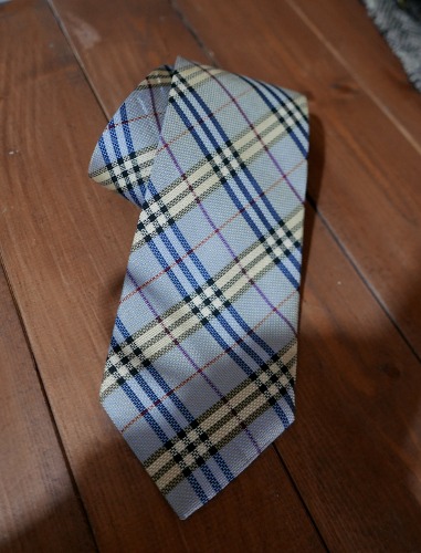 BURBERRY nova check silk tie MADE
