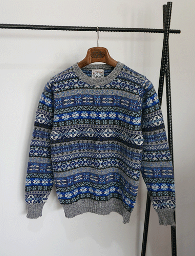 JAMIESON&#039;S fair isle wool shetland knit MADE IN SCOTLAND