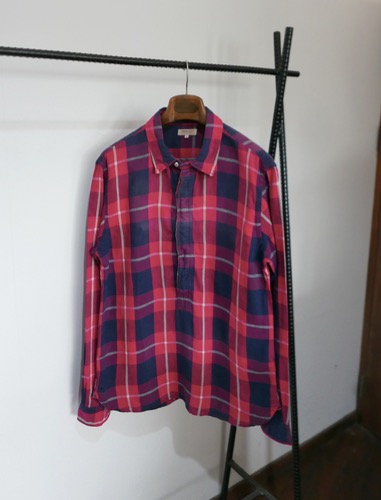 OMNIGOD tartan check pull over shirts MADE IN JAPAN