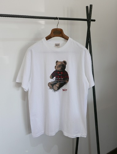 WOOLRICH wooly bear printing half t shirt MADE IN JAPAN