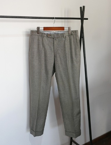 INCOTEX houndtooth pattern wool tailored pants MADE IN PORTUGAL