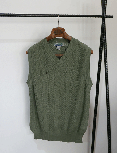ARNOLD PALMER sage green cotton vest