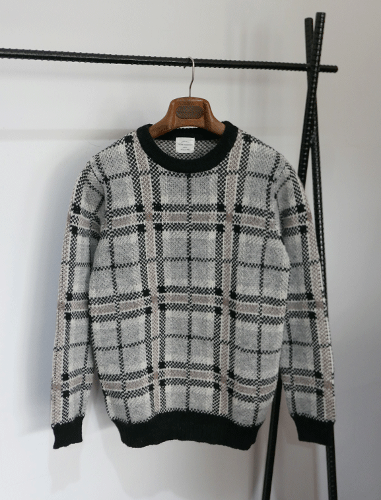 URBAN RESEARCH wool round knit