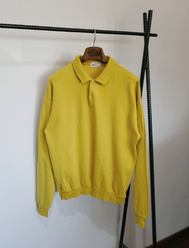 B.VIBROS FOR MEN yellow cotton pique shirts
