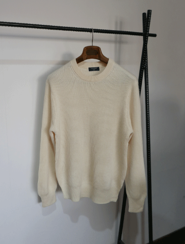 BACK NUMBER wool round knit