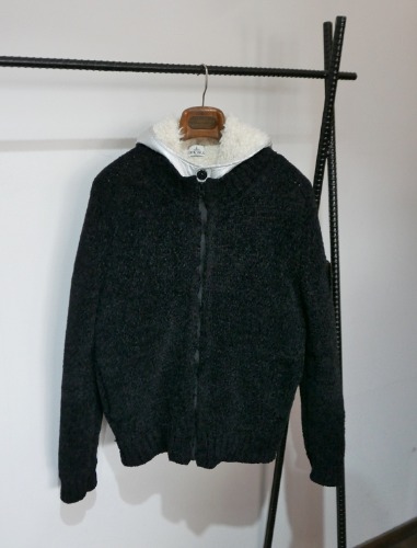 STONE ISLAND knit hoody 2-layer jumper MADE IN ITALY