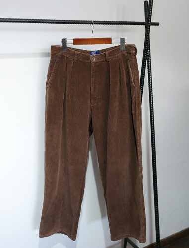 POLO RALPH LAUREN heavy corduroy 2-tuck vintage pants MADE IN USA