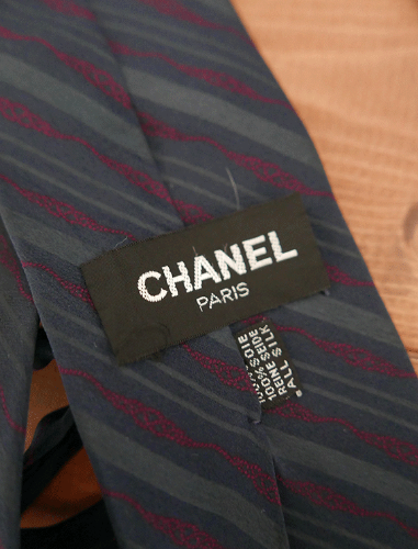CHANEL silk tie MADE IN ITALY