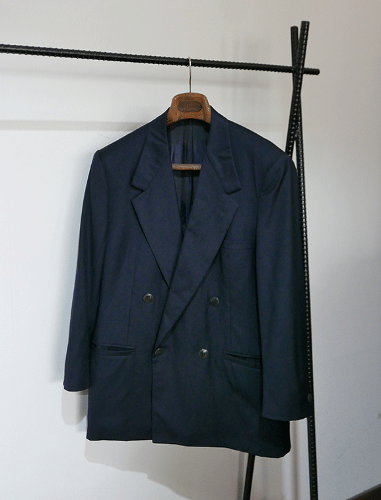 GIANNI VERSACE navy color double jacket MADE IN ITALY